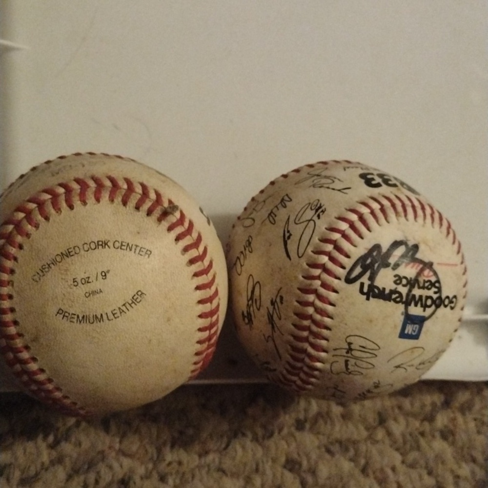Two Autographed Baseballs - Picture 2 of 2